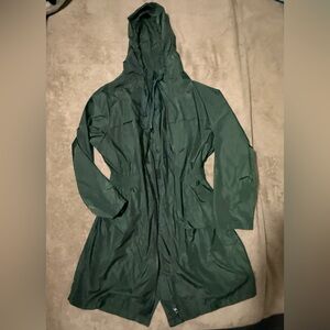 Women Windbreaker Hooded Drawstrings Jacket (Small)